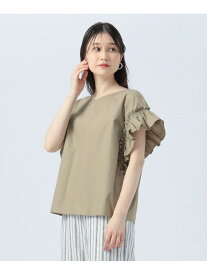 【SALE／50%OFF】ギャザースリーブ ブラウス BEAMS HEART WOMEN ビームス アウトレット トップス シャツ・ブラウス グリーン ベージュ ブラック ホワイト【RBA_E】[Rakuten Fashion]