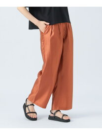 【SALE／50%OFF】シャイニー ワイド タックパンツ BEAMS HEART WOMEN ビームス アウトレット パンツ その他のパンツ グレー オレンジ【RBA_E】[Rakuten Fashion]