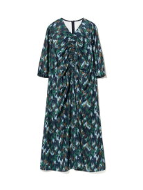 【SALE／60%OFF】アート プリント ワンピース B:MING by BEAMS ビームス アウトレット ワンピース・ドレス ワンピース ベージュ ネイビー【RBA_E】【送料無料】[Rakuten Fashion]