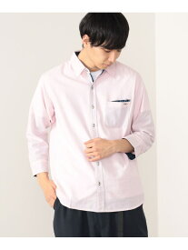 【SALE／40%OFF】BEAMS HEART / COOLMAX(R) コットンリネン 7分袖シャツ BEAMS HEART MEN ビームス アウトレット トップス シャツ・ブラウス ブルー ホワイト ピンク ネイビー【RBA_E】【送料無料】[Rakuten Fashion]