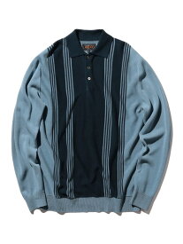 【SALE／50%OFF】Knit Polo Stripe 12G BEAMS PLUS ビームス アウトレット トップス ポロシャツ イエロー ホワイト ブルー【RBA_E】【送料無料】[Rakuten Fashion]