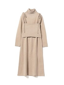 【SALE／70%OFF】ビスチェ ニットワンピース B:MING by BEAMS ビームス アウトレット ワンピース・ドレス ワンピース ブラック グレー ベージュ【RBA_E】[Rakuten Fashion]