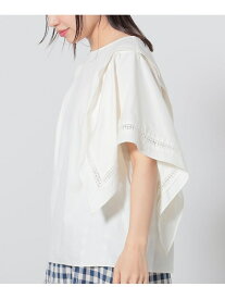 【SALE／20%OFF】袖レース フレアスリーブ ブラウス BEAMS HEART WOMEN ビームス アウトレット トップス シャツ・ブラウス ホワイト ブラック【RBA_E】【送料無料】[Rakuten Fashion]