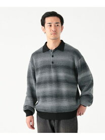 【SALE／70%OFF】12ゲージ グラデーション ニット ポロ B:MING by BEAMS ビームス アウトレット トップス ニット ブラック ベージュ【RBA_E】[Rakuten Fashion]
