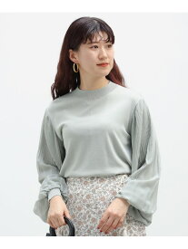 【SALE／50%OFF】プリーツボリュームスリーブ ニットプルオーバー BEAMS HEART WOMEN ビームス アウトレット トップス ニット ホワイト ブラック グリーン【RBA_E】[Rakuten Fashion]