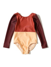 【SALE／50%OFF】バイカラー スイム ワンピース(100~130cm) B:MING by BEAMS ビームス アウトレット 水着・スイムグッズ 水着 グリーン レッド【RBA_E】[Rakuten Fashion]