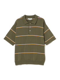 【SALE／60%OFF】12ゲージ ボーダー ニット ポロ B:MING by BEAMS ビームス アウトレット トップス ポロシャツ グリーン ブルー【RBA_E】[Rakuten Fashion]