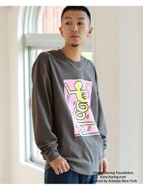 【SALE／60%OFF】BEAMS T / KEITH HARING クルーネックスウェット BEAMS T ビームス アウトレット トップス スウェット・トレーナー グレー パープル【RBA_E】[Rakuten Fashion]