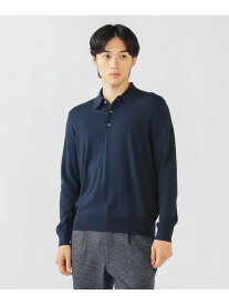 【SALE／60%OFF】ロングスリーブ ニットポロ BEAMS HEART MEN ビームス アウトレット トップス ニット ネイビー ブラック【RBA_E】【送料無料】[Rakuten Fashion]