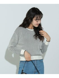 【SALE／40%OFF】ラーベン編み ニットプルオーバー BEAMS HEART WOMEN ビームス アウトレット トップス ニット イエロー ブラック グリーン【RBA_E】[Rakuten Fashion]