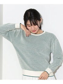 【SALE／40%OFF】ラーベン編み ニットプルオーバー BEAMS HEART WOMEN ビームス アウトレット トップス ニット イエロー ブラック グリーン【RBA_E】[Rakuten Fashion]