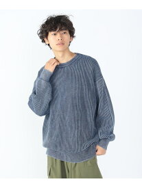【SALE／40%OFF】コットン フェード 片畦 クルーネック ニット BEAMS HEART MEN ビームス アウトレット トップス ニット ネイビー ブラック【RBA_E】【送料無料】[Rakuten Fashion]