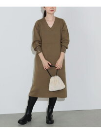 【SALE／40%OFF】Vネック ロングニット ワンピース BEAMS HEART WOMEN ビームス アウトレット ワンピース・ドレス ワンピース グリーン ブラック ピンク【RBA_E】【送料無料】[Rakuten Fashion]