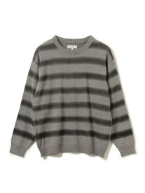 【SALE／60%OFF】7ゲージ プリントボーダー クルーネック ニット B:MING by BEAMS ビームス アウトレット トップス ニット ネイビー グリーン グレー【RBA_E】[Rakuten Fashion]