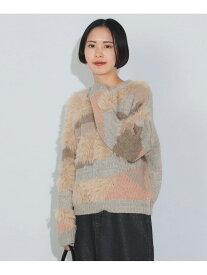 【SALE／40%OFF】カモフラージュ柄 ニット BEAMS HEART WOMEN ビームス アウトレット トップス ニット ホワイト ベージュ【RBA_E】【送料無料】[Rakuten Fashion]