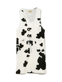 【SALE／70%OFF】maturely / Rib Holstein Dress BEAMS BOY ビームス アウトレット ワンピース・ドレス ワンピース ホワイト【RBA_E】【送料無料】[Rakuten Fashion]