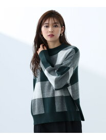 【SALE／40%OFF】ジャカード チェック柄 ニット(ウォッシャブル) BEAMS HEART WOMEN ビームス アウトレット トップス ニット グリーン ネイビー イエロー【RBA_E】[Rakuten Fashion]