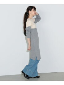 【SALE／40%OFF】総針 配色 ニットワンピース BEAMS HEART WOMEN ビームス アウトレット ワンピース・ドレス その他のワンピース・ドレス ベージュ グレー ホワイト【RBA_E】【送料無料】[Rakuten Fashion]