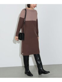 【SALE／40%OFF】総針 配色 ニットワンピース BEAMS HEART WOMEN ビームス アウトレット ワンピース・ドレス その他のワンピース・ドレス ベージュ グレー ホワイト【RBA_E】【送料無料】[Rakuten Fashion]