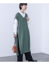 【SALE／40%OFF】ロングTシャツ * ニットベスト セット(手洗い可能) BEAMS HEART WOMEN ビームス アウトレット トップス ニット グレー グリーン【RBA_E】【送料無料】[Rakuten Fashion]
