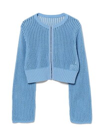 【SALE／50%OFF】メッシュフロントホック カーディガン Ray BEAMS ビームス アウトレット トップス カーディガン ブルー ブラック ホワイト【RBA_E】【送料無料】[Rakuten Fashion]