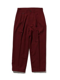 【SALE／60%OFF】BEAMS PLUS / 2プリーツ カラー ワイドトラウザーズ BEAMS MEN ビームス アウトレット パンツ その他のパンツ ブラウン レッド グリーン【RBA_E】【送料無料】[Rakuten Fashion]