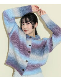 【SALE／40%OFF】グラデーション ニット カーディガン BEAMS HEART WOMEN ビームス アウトレット トップス カーディガン レッド ホワイト ブルー【RBA_E】【送料無料】[Rakuten Fashion]