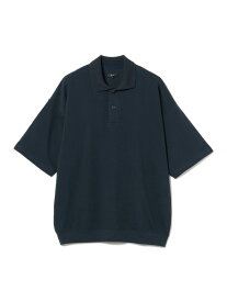 【SALE／50%OFF】ストライプ メッシュ ポロシャツ BEAMS ビームス アウトレット トップス ポロシャツ ブラック ネイビー【RBA_E】【送料無料】[Rakuten Fashion]