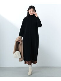【SALE／40%OFF】ハイネックレイヤード ニットワンピース BEAMS HEART WOMEN ビームス アウトレット ワンピース・ドレス ワンピース グリーン ブラック ベージュ【RBA_E】【送料無料】[Rakuten Fashion]
