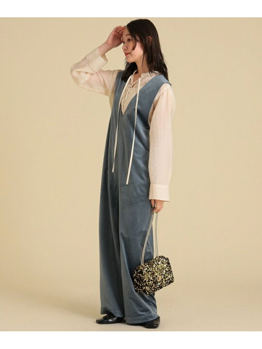 楽天市場】【SALE／60%OFF】Ray BEAMS / ベロア Vネック サロペット 