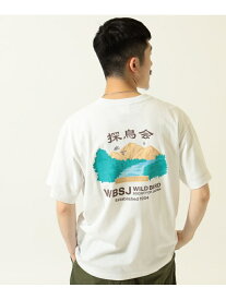 【SALE／50%OFF】日本野鳥の会 / 探鳥会 T-shirt BEAMS T ビームス アウトレット トップス カットソー・Tシャツ ホワイト ネイビー【RBA_E】[Rakuten Fashion]