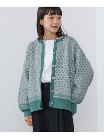 【SALE／40%OFF】2WAY ジャカード カーディガン BEAMS HEART WOMEN ビームス アウトレット トップス カーディガン ブラック グリーン【RBA_E】[Rakuten Fashion]