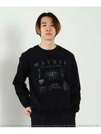 【SALE／70%OFF】BEAMS x THE MATRIX RESURRECTIONS / 別注 クルーネック スウェット BEAMS T ビームス アウトレット トップス スウェット・トレーナー ブラック【RBA_E】[Rakuten Fashion]