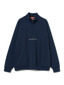【SALE／50%OFF】ORANGE LABEL / センター刺繍ロゴ ハーフジップ プルオーバー【DRY・UV・STRETCH】 BEAMS GOLF ORANGE LABEL ビームス アウトレット トップス スウェット・トレーナー ネイビー ブラック ホワイト【RBA_E】【送料無料】[Rakuten Fashion]