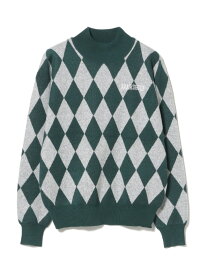 【SALE／50%OFF】ORANGE LABEL / アーガイル ニット プルオーバー BEAMS GOLF ORANGE LABEL ビームス アウトレット トップス ニット グリーン ベージュ【RBA_E】【送料無料】[Rakuten Fashion]