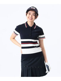 ORANGE LABEL / ボーダー ポロ襟 ニット 25SS BEAMS GOLF ORANGE LABEL ビームス アウトレット トップス ポロシャツ ネイビー ブラック グリーン【送料無料】[Rakuten Fashion]