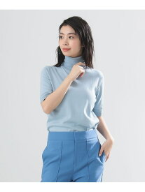 【SALE／65%OFF】AK+1 / コットン 五分袖 ハイネックニット Demi-Luxe BEAMS ビームス アウトレット トップス ニット【RBA_E】【送料無料】[Rakuten Fashion]