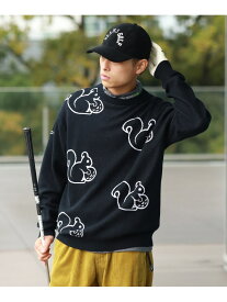 【SALE／50%OFF】ORANGE LABEL / リス総柄 プルオーバーニット BEAMS GOLF ORANGE LABEL ビームス アウトレット トップス ニット グリーン ブラック ネイビー【RBA_E】【送料無料】[Rakuten Fashion]