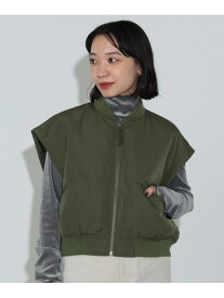 【SALE／50%OFF】袖ドロスト MA-1 ブルゾン BEAMS HEART WOMEN ビームス アウトレット ジャケット・アウター ブルゾン・ジャンパー グリーン ブラック【RBA_E】【送料無料】[Rakuten Fashion]