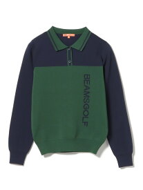 【SALE／50%OFF】ORANGE LABEL / バイカラー ポロ襟 ニットプルオーバー BEAMS GOLF ORANGE LABEL ビームス アウトレット トップス ニット オレンジ【RBA_E】【送料無料】[Rakuten Fashion]