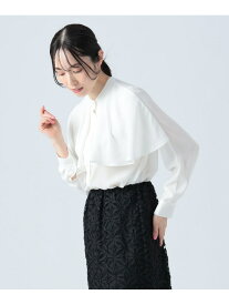 【SALE／50%OFF】ケープ ブラウス BEAMS HEART WOMEN ビームス アウトレット トップス シャツ・ブラウス ホワイト ブラック【RBA_E】[Rakuten Fashion]