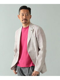 【SALE／20%OFF】GIANNETTO / 別注 リネン ストライプ ジャケット Brilla per il gusto ビームス アウトレット ジャケット・アウター テーラードジャケット・ブレザー ベージュ【RBA_E】【送料無料】[Rakuten Fashion]