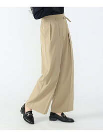 【SALE／50%OFF】ベルト付き タックパンツ BEAMS HEART WOMEN ビームス アウトレット パンツ その他のパンツ ブラック ベージュ【RBA_E】[Rakuten Fashion]