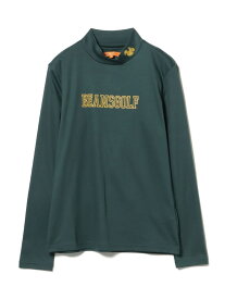 【SALE／50%OFF】ORANGE LABEL / リスプリント モックネックシャツ(UVカット・接触冷感) BEAMS GOLF ORANGE LABEL ビームス アウトレット トップス カットソー・Tシャツ グリーン ホワイト ネイビー【RBA_E】【送料無料】[Rakuten Fashion]