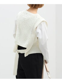 【SALE／40%OFF】ベルトニットベスト * カットソーセット(ウォッシャブル・セットアイテム) BEAMS HEART WOMEN ビームス アウトレット トップス ニット ブラック ホワイト グリーン【RBA_E】【送料無料】[Rakuten Fashion]