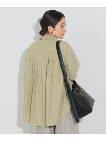 【SALE／50%OFF】切替 タック シャツ BEAMS HEART WOMEN ビームス アウトレット トップス シャツ・ブラウス グレー グリーン ホワイト【RBA_E】[Rakuten Fashion]