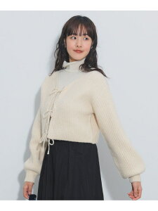 �ySALE�^50%OFF�z�N���b�v�h ���{�� �J�[�f�B�K��(��􂢉\) BEAMS HEART WOMEN �r�[���X �A�E�g���b�g �g�b�v�X �j�b�g �u���[ �z���C�g�yRBA_E�z[Rakuten Fashion]