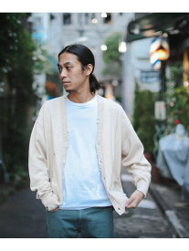 【SALE／70%OFF】BEAMS / 7ゲージ ダメージ カーディガン BEAMS ビームス アウトレット トップス カーディガン ブラック ホワイト【RBA_E】【送料無料】[Rakuten Fashion]