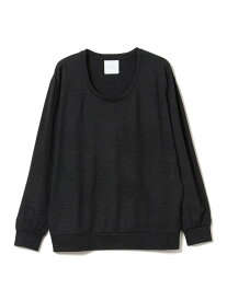 【SALE／50%OFF】SLOANE / 別注 ウール天竺 Uネックカットソー International Gallery BEAMS ビームス アウトレット トップス カットソー・Tシャツ ブラウン グリーン グレー ブラック【RBA_E】【送料無料】[Rakuten Fashion]