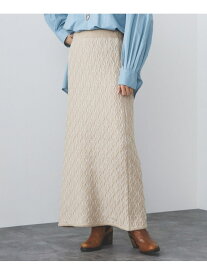 【SALE／50%OFF】BEAMS HEART / ニットジャカード ロングタイトスカート BEAMS HEART WOMEN ビームス アウトレット スカート ロング・マキシスカート ブラック グリーン ベージュ【RBA_E】[Rakuten Fashion]